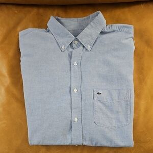Lacoste Light Blue Casual Button-Down Shirt